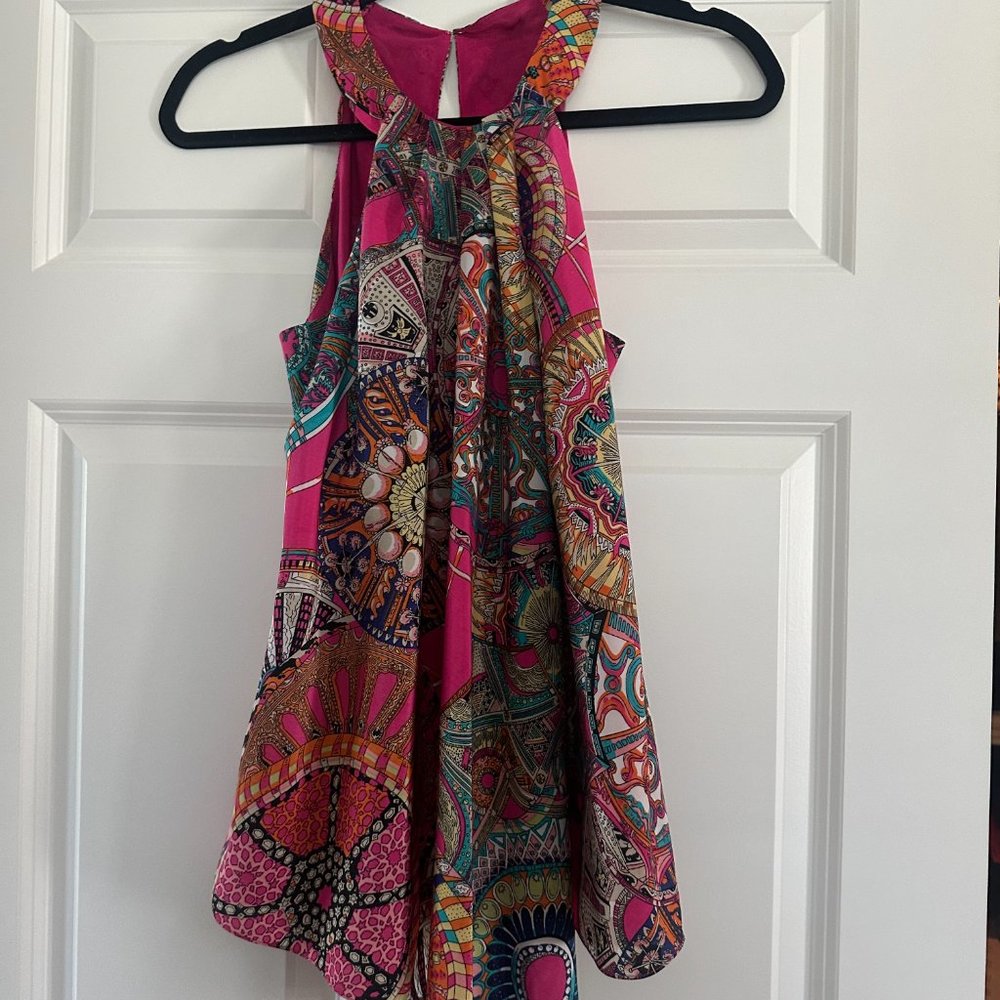 Ramy Brook scarf print sleeveless blouse size s